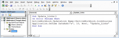 How To Automatic Update External Workbook Links After X Intervals Using ...