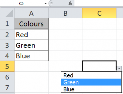 How to Create Drop Down List with Color in Excel