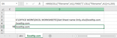 How To Get The Path Of Current Worksheet In Excel