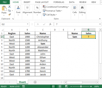 Reverse Vlookup in Microsoft Excel