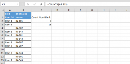 How to Count Blank and Non Blank Cells in Microsoft Excel