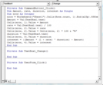 Loan Calculator through VBA