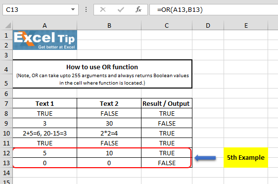 How To Use Or Function In Microsoft Excel Logical 4843