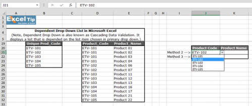 how-to-create-dependent-cascading-drop-down-list-in-excel-using-5-different-techniques