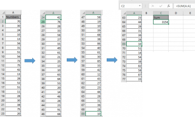 how to sum a column in excel mac