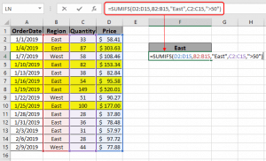 How to Use SUMIFS Function in Excel