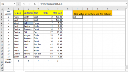 How To Index In Excel