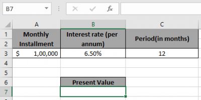 How to Use PV function in Excel