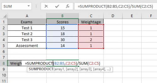 Calculate Weighted Average