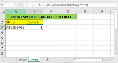 How To Count Characters In A Cell In Excel