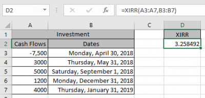 How to use the Excel XIRR function