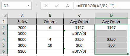 How to Use IFERROR Function in Excel