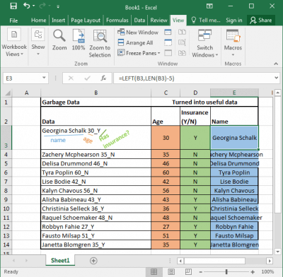 How to use the MID function in Excel