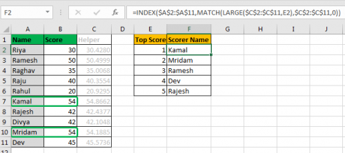 how-to-lookup-top-5-values-with-duplicate-values-using-index-match-in-excel