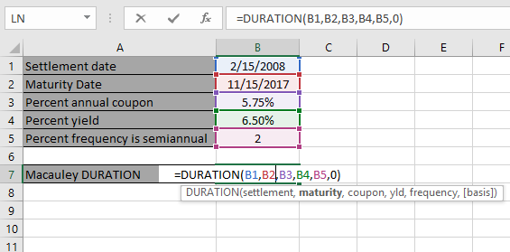 How To Use The DURATION Function In Excel