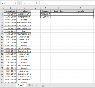 How to get the Minimum Value using IF function in excel