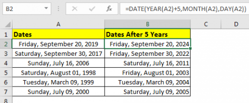 How To Add Years To A Date In Excel 6758