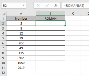 How to use the ROMAN Function in Excel