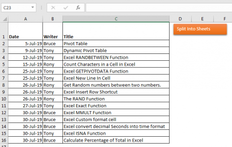 Split Excel Sheet Into Multiple Files Based On Column Using VBA