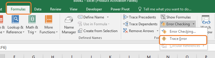 How To Trace And Fix Formula Errors In Excel