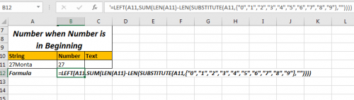 How to Split Numbers and Text from String in Excel