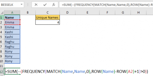 Count Unique Text In Excel