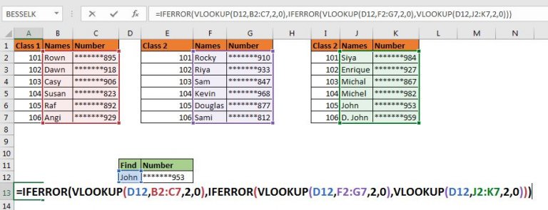 Multiple Nested VLOOKUPs In Excel