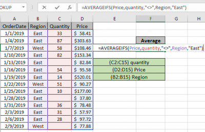 Average numbers if not blank in Excel