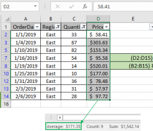 Average numbers if not blank in Excel