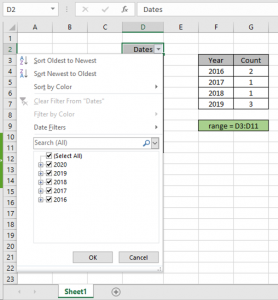 Count Birth Dates By Month in Excel