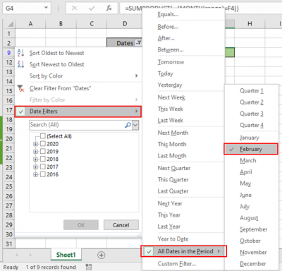 Count Birth Dates By Month in Excel