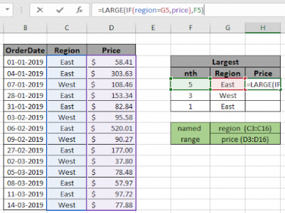 Find Nth Largest With Criteria & Nth Smallest With Criteria In Excel