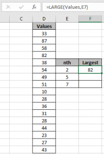 Nth lowest or nth highest value in Excel