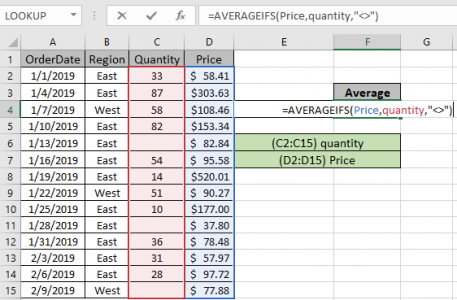 Average numbers if not blank in Excel