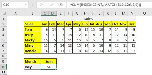 how-to-sum-column-in-a-excel-by-heading