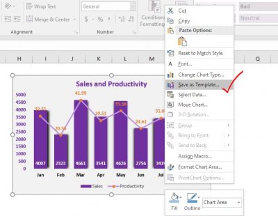 How to Save and Use a Excel Chart Template