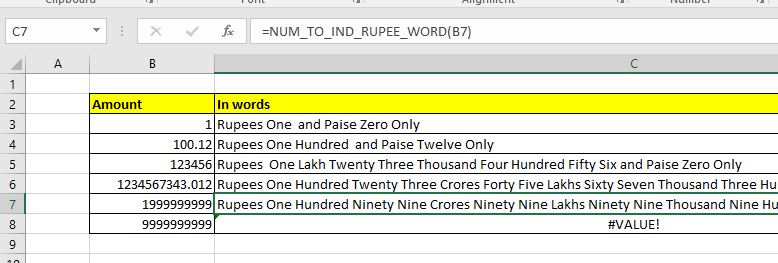 How To Convert Number To Words In Excel In Rupees