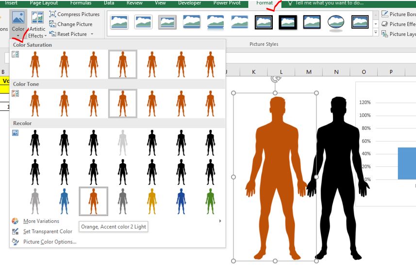 10 Steps To Create Male Female Infographic Chart In Excel