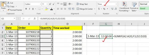 Excel Sumif Not Working