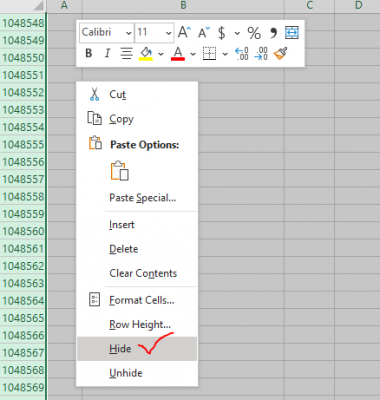 How to Delete Blank Rows at Bottom of Excel Sheet