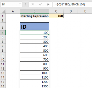 How to Increment A Value By Row or Column in Excel