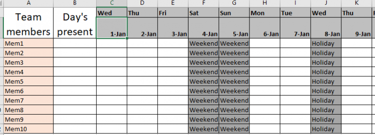 how-to-create-attendance-tracker-in-excel