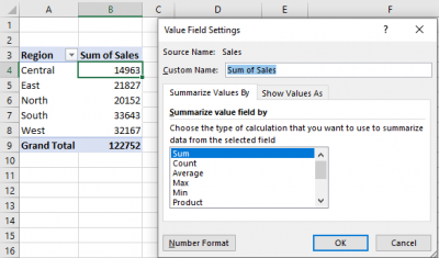 How to Use Pivot Table Field Settings and Value Field Setting