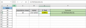 How to use the Z.TEST function in Excel