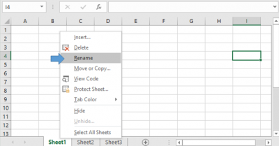 How to rename sheets and format sheet tabs in Excel